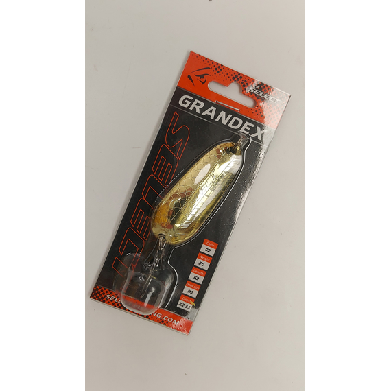 Блешня Select Grandex 20.0g 63mm #02 (золото), Вага блешні: 20г, Колір блешні: 02, фото , изображение 3