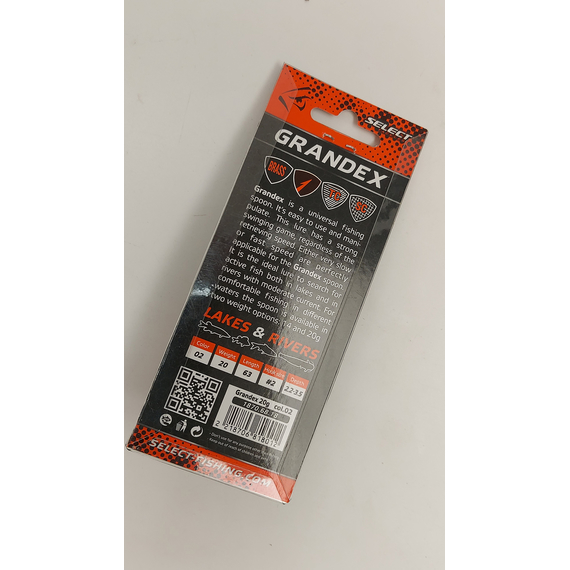 Блешня Select Grandex 20.0g 63mm #02 (золото), Вага блешні: 20г, Колір блешні: 02, фото , изображение 7