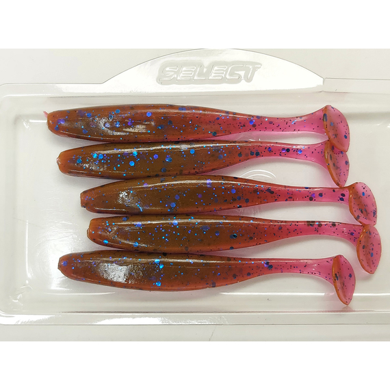Силікон Select Easy Shad 3" #900 — їстівний віброхвіст для судака, щуки та великого окуня (5 шт/упак), Довжина силікону: 3" (7.62 см), Колір силікону: 900, фото , изображение 7