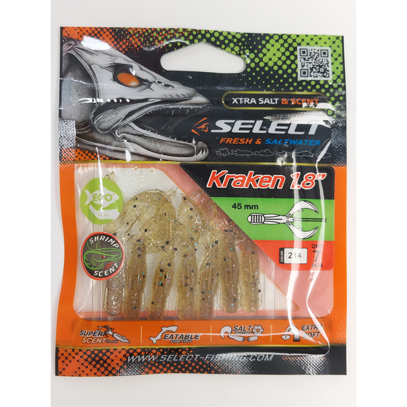 Силикон Select Kraken 1.8" col.214 (7 шт/упак), Длина силикона: 1.8" (4.57 см), Расцветка силикона: 214, фото , изображение 5