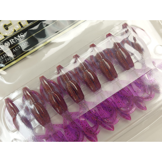 Силикон Keitech Crazy Flapper 3.6" (7 шт/уп) ц:pal#13 mistic spice, Длина силикона: 3.6" (9.1 см), Расцветка силикона: PAL#13 Mistic Spice, фото , изображение 6