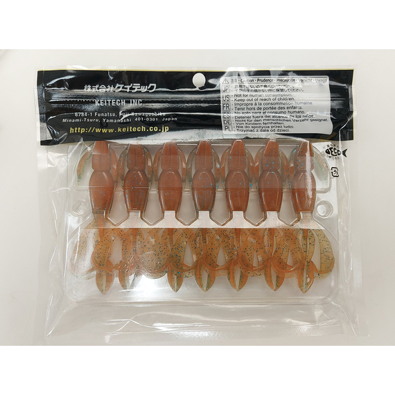 Силікон Keitech Crazy Flapper 3.6" (7 шт/упак), колір: pal#11 rotten carrot, Довжина силікону: 3.6" (9.1 см), Колір силікону: PAL#11 Rotten Carrot, фото , изображение 11