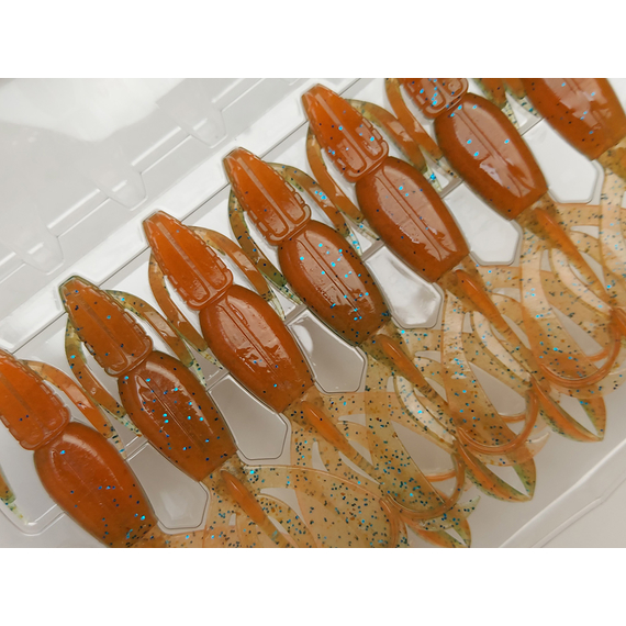 Силікон Keitech Crazy Flapper 3.6" (7 шт/упак), колір: pal#11 rotten carrot, Довжина силікону: 3.6" (9.1 см), Колір силікону: PAL#11 Rotten Carrot, фото , изображение 8