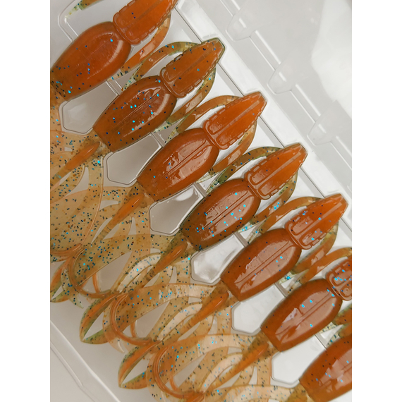 Силікон Keitech Crazy Flapper 3.6" (7 шт/упак), колір: pal#11 rotten carrot, Довжина силікону: 3.6" (9.1 см), Колір силікону: PAL#11 Rotten Carrot, фото , изображение 10