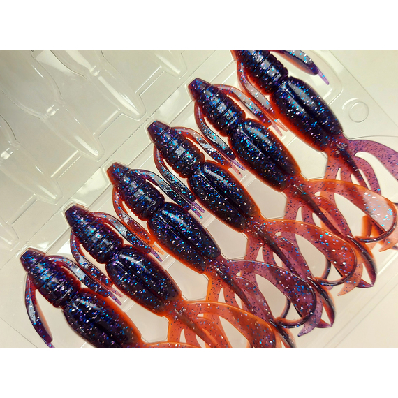 Силікон Keitech Crazy Flapper 4.4" (6 шт/упак), колір: pal#09 violet fire, Довжина силікону: 4.4" (11.2 см), Колір силікону: PAL#09 Violet Fire, фото , изображение 7