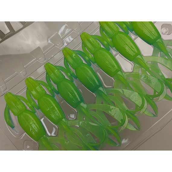 Силикон Keitech Crazy Flapper 3.6" (7 шт/уп) ц:pal#03 ice chartreuse, Длина силикона: 3.6" (9.1 см), Расцветка силикона: PAL#03 Ice Chartreuse, фото , изображение 7