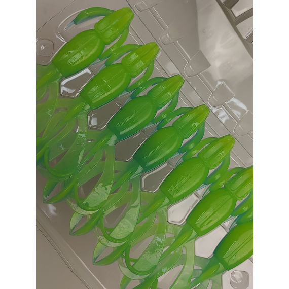 Силикон Keitech Crazy Flapper 3.6" (7 шт/уп) ц:pal#03 ice chartreuse, Длина силикона: 3.6" (9.1 см), Расцветка силикона: PAL#03 Ice Chartreuse, фото , изображение 9