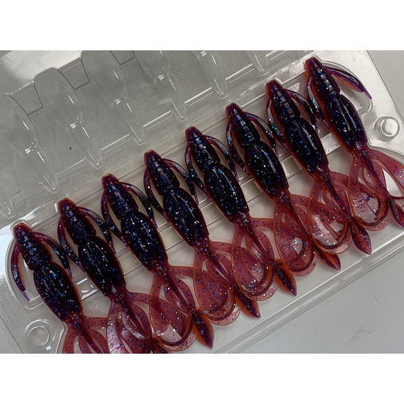 Силікон Keitech Crazy Flapper 2.8" (8 шт/уп), колір: pal#09 violet fire, Довжина силікону: 2.8" (7.1 см), Колір силікону: PAL#09 Violet Fire, фото , изображение 12