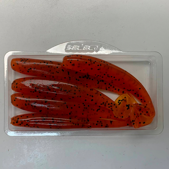 Силікон Select Easy Shad 3.5" #128 — їстівний віброхвіст для судака, щуки та великого окуня (5 шт/упак), Довжина силікону: 3.5" (8.89 см), Колір силікону: 128, фото , изображение 8