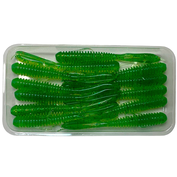 Силикон Keitech Hog Impact 3" (12 шт/упак) ц:424 lime chartreuse, Длина силикона: 3" (7.6 см), Расцветка силикона: 424 Lime Chartreuse, фото , изображение 3