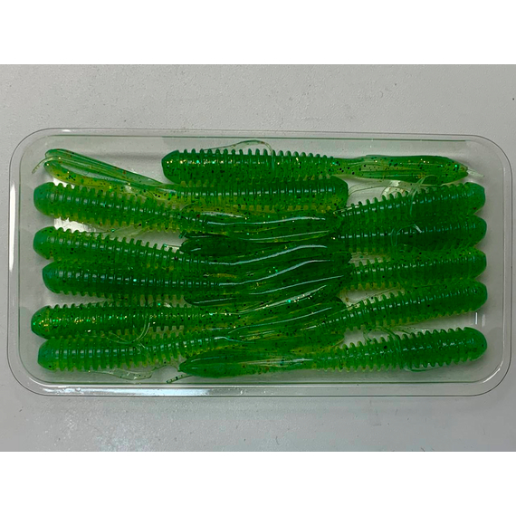 Силикон Keitech Hog Impact 3" (12 шт/упак) ц:424 lime chartreuse, Длина силикона: 3" (7.6 см), Расцветка силикона: 424 Lime Chartreuse, фото , изображение 14