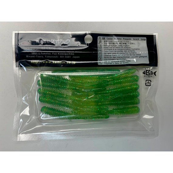 Силикон Keitech Hog Impact 3" (12 шт/упак) ц:424 lime chartreuse, Длина силикона: 3" (7.6 см), Расцветка силикона: 424 Lime Chartreuse, фото , изображение 11