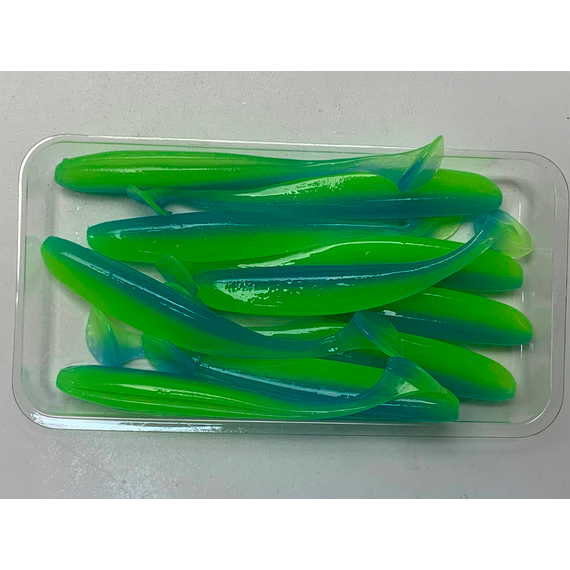 Силикон Keitech Easy Shiner 3" (10 шт/упак) ц:pal#03 ice chartreuse, Длина силикона: 3" (7.6 см), Расцветка силикона: PAL#03 Ice Chartreuse, фото , изображение 5