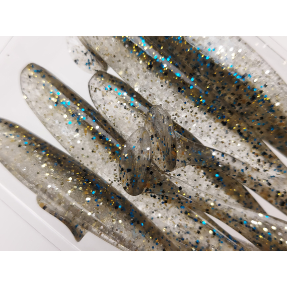Силикон Keitech Easy Shiner 3" (10 шт/упак) ц:418 bluegill flash, Длина силикона: 3" (7.6 см), Расцветка силикона: 418 Bluegill Flash, фото , изображение 18