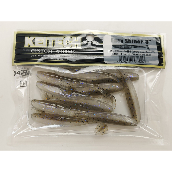 Силікон Keitech Easy Shiner 3" (10 шт/упак), колір:440 electric shad, Довжина силікону: 3" (7.6 см), Колір силікону: 440 Electric Shad, фото , изображение 17