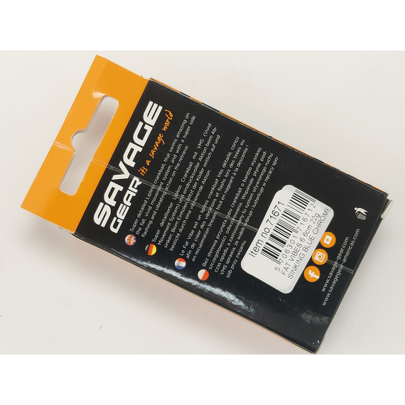 Воблер Savage Gear Fat Vibes 66S 66mm 22.0g Blue Chrome, Размер/Вес: 66мм/22г, Цвет воблера: Blue Chrome, фото , изображение 11