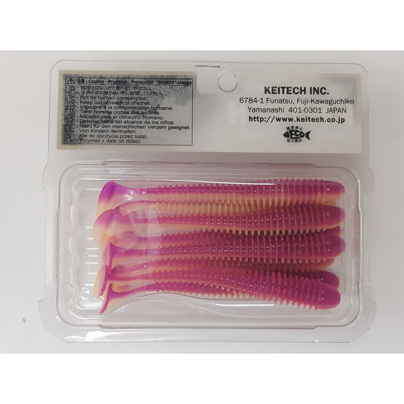 Силікон Keitech Swing Impact 3.5" (8 шт/упак), колір:pal#12 grape shad, Довжина силікону: 3.5" (8.9 см), Колір силікону: PAL#12 Grape Shad, фото , изображение 5