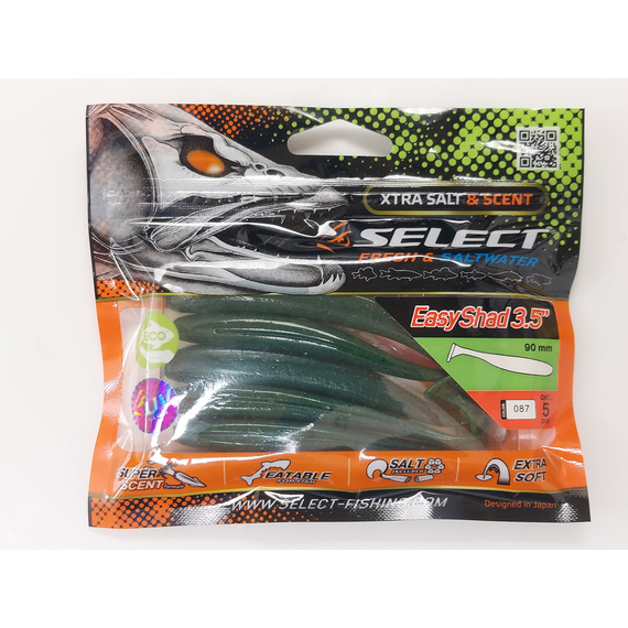 Силикон Select Easy Shad 3.5" col.087 (5 шт/упак), Длина силикона: 3.5" (8.89 см), Расцветка силикона: 087, фото , изображение 23