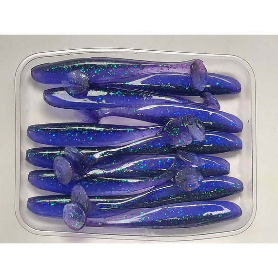 Силікон Keitech Easy Shiner 2" (12 шт/упак), колір:408 electric june bug, Довжина силікону: 2" (5.1 см), Колір силікону: 408 Electric June Bug, фото , изображение 7