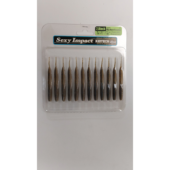 Силікон Keitech Sexy Impact 2.8" 12, колір:434 blue back cinnamon, Довжина силікону: 2.8" (7.1 см), Колір силікону: 434 Blue Back Cinnamon, фото , изображение 9