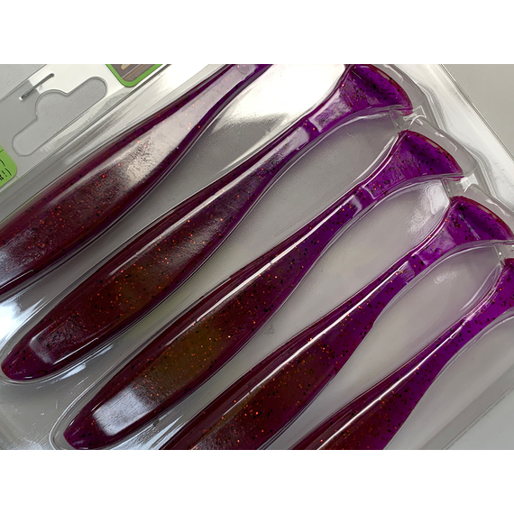 Силикон Keitech Easy Shiner 5" (5 шт/упак) ц:pal#13 mistic spice, Длина силикона: 5" (12.7 см), Расцветка силикона: PAL#13 Mistic Spice, фото , изображение 11