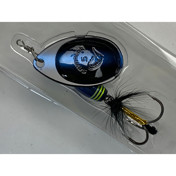 Блесна Savage Gear Rotex Spinner #5 14.0g 06-Black Purple, Вес: 14g, Цвет блесны: Black Purple, фото , изображение 6