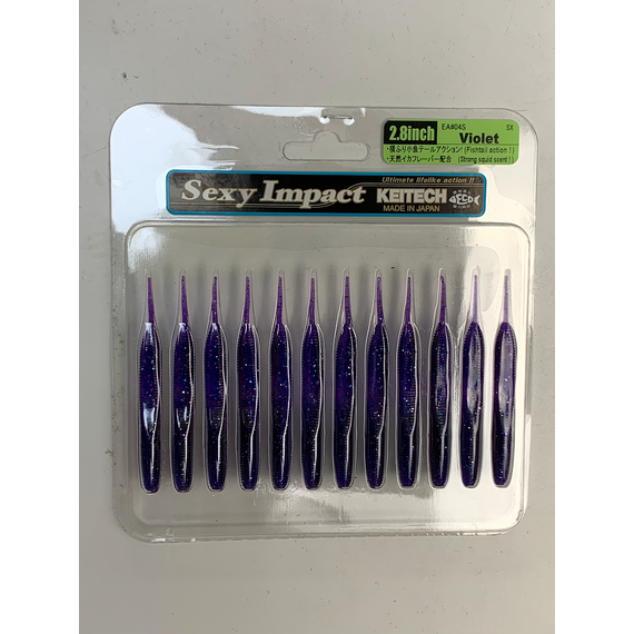 Силікон Keitech Sexy Impact 2.8" 12, колір:ea#04 violet, Довжина силікону: 2.8" (7.1 см), Колір силікону: EA#04 Violet, фото , изображение 11