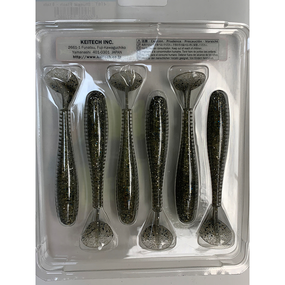 Силікон Keitech Swing Impact FAT 3.8" (6 шт/упак), колір:418 bluegill flash, Довжина силікону: 3.8" (9.7 см), Колір силікону: 418 Bluegill Flash, фото , изображение 8