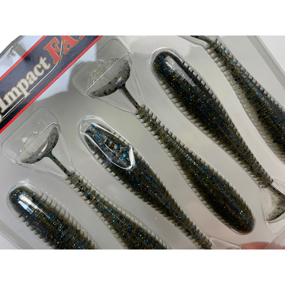 Силікон Keitech Swing Impact FAT 3.8" (6 шт/упак), колір:418 bluegill flash, Довжина силікону: 3.8" (9.7 см), Колір силікону: 418 Bluegill Flash, фото , изображение 4