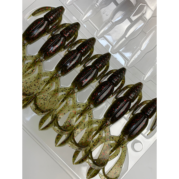 Силікон Keitech Crazy Flapper 3.6" (7 шт/упак), колір: 208 watermelon pp. red, Довжина силікону: 3.6" (9.1 см), Колір силікону: 208 Watermelon PP. Red, фото , изображение 12