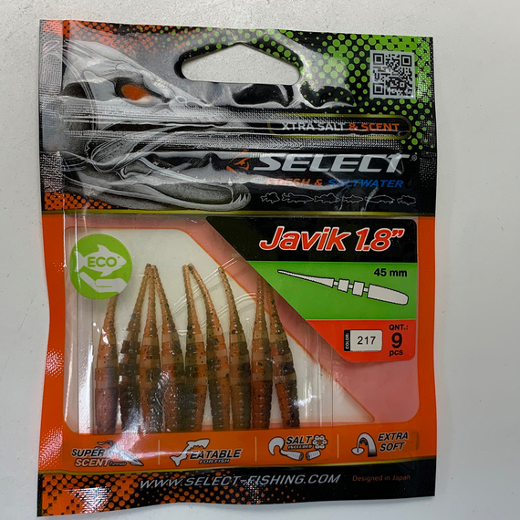 Силікон Select Javik 1.8" col.217 (9 шт/упак), Довжина силікону: 1.8" (4.57 см), Колір силікону: 217, фото , изображение 18