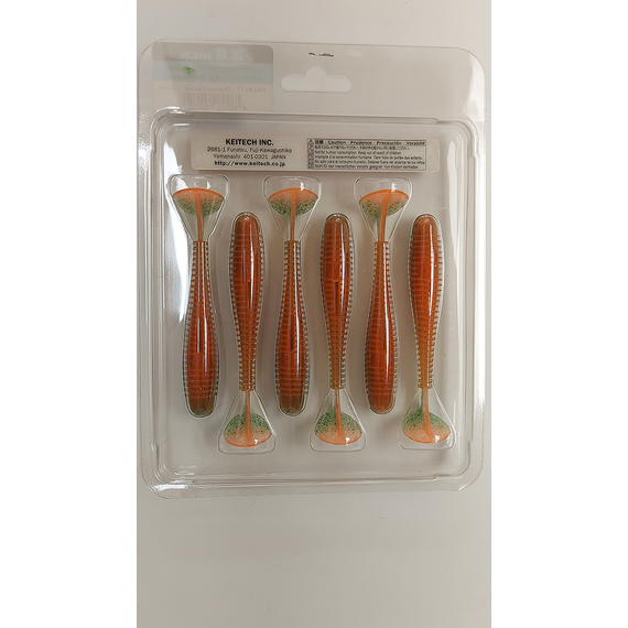 Силікон Keitech Swing Impact FAT 3.8" (6 шт/упак), колір:pal#11 rotten carrot, Довжина силікону: 3.8" (9.7 см), Колір силікону: PAL#11 Rotten Carrot, фото , изображение 8