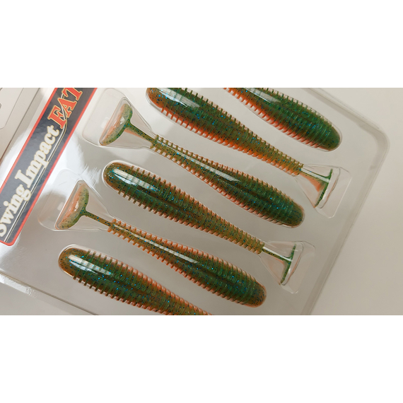 Силікон Keitech Swing Impact FAT 3.8" (6 шт/упак), колір:pal#11 rotten carrot, Довжина силікону: 3.8" (9.7 см), Колір силікону: PAL#11 Rotten Carrot, фото , изображение 9