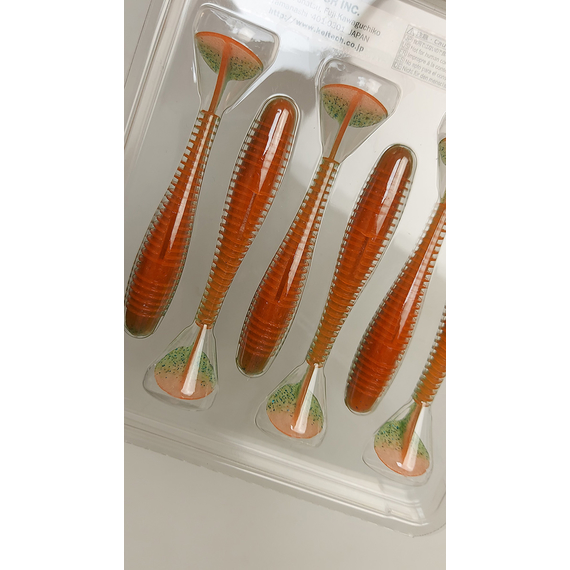 Силікон Keitech Swing Impact FAT 3.8" (6 шт/упак), колір:pal#11 rotten carrot, Довжина силікону: 3.8" (9.7 см), Колір силікону: PAL#11 Rotten Carrot, фото , изображение 12