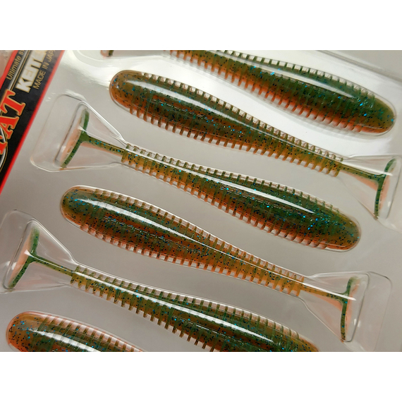 Силікон Keitech Swing Impact FAT 3.8" (6 шт/упак), колір:pal#11 rotten carrot, Довжина силікону: 3.8" (9.7 см), Колір силікону: PAL#11 Rotten Carrot, фото , изображение 13