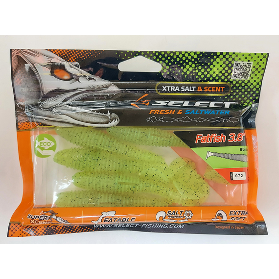 Силікон Select Fatfish 3.8" col.072 (5 шт/пак), Довжина силікону: 3.8" (9.65 см), Колір силікону: 072, фото , изображение 5