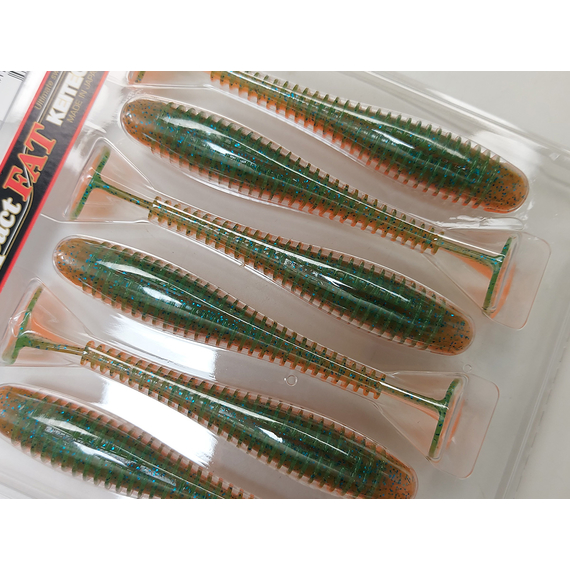 Силікон Keitech Swing Impact FAT 4.3" (6 шт/упак), колір:pal#11 rotten carrot, Довжина силікону: 4.3" (10.9 см), Колір силікону: PAL#11 Rotten Carrot, фото , изображение 7