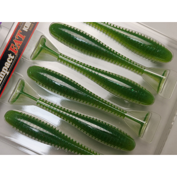 Силікон Keitech Swing Impact FAT 4.3" (6 шт/упак), колір:424 lime chartreuse, Довжина силікону: 4.3" (10.9 см), Колір силікону: 424 Lime Chartreuse, фото , изображение 7