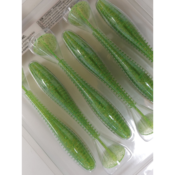 Силікон Keitech Swing Impact FAT 4.3" (6 шт/упак), колір:424 lime chartreuse, Довжина силікону: 4.3" (10.9 см), Колір силікону: 424 Lime Chartreuse, фото , изображение 10