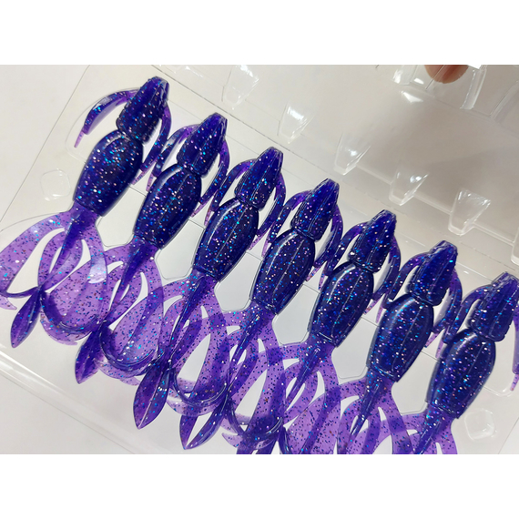 Силікон Keitech Crazy Flapper 3.6" (7 шт/упак), колір: ea#04 violet, Довжина силікону: 3.6" (9.1 см), Колір силікону: EA#04 Violet, фото , изображение 5