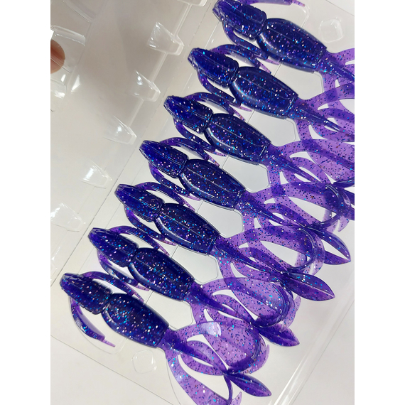 Силікон Keitech Crazy Flapper 3.6" (7 шт/упак), колір: ea#04 violet, Довжина силікону: 3.6" (9.1 см), Колір силікону: EA#04 Violet, фото , изображение 6