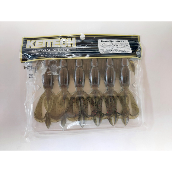 Силикон Keitech Crazy Flapper 4.4" (6 шт/упак) ц:208 watermelon pp., Длина силикона: 4.4" (11.2 см), Расцветка силикона: 208 Watermelon PP. Red, фото , изображение 4