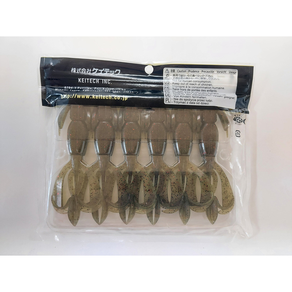 Силикон Keitech Crazy Flapper 4.4" (6 шт/упак) ц:208 watermelon pp., Длина силикона: 4.4" (11.2 см), Расцветка силикона: 208 Watermelon PP. Red, фото , изображение 9