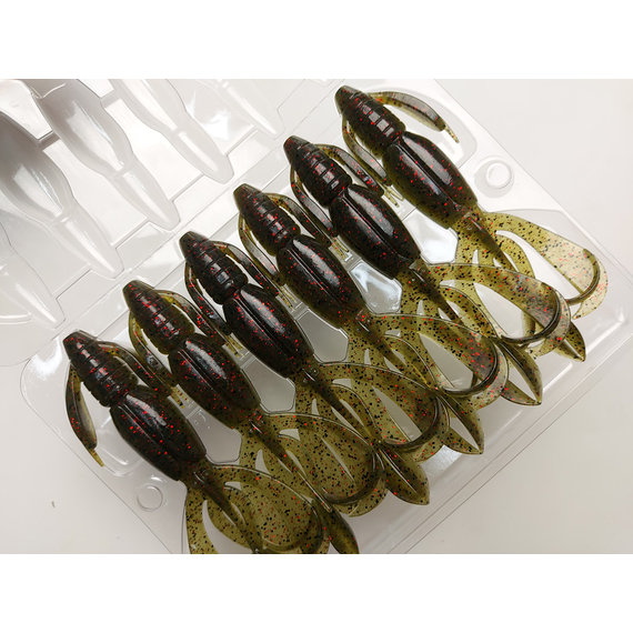 Силикон Keitech Crazy Flapper 4.4" (6 шт/упак) ц:208 watermelon pp., Длина силикона: 4.4" (11.2 см), Расцветка силикона: 208 Watermelon PP. Red, фото , изображение 5