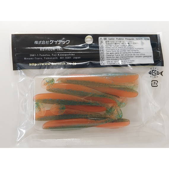 Силикон Keitech Easy Shiner 3" (10 шт/упак) ц:pal#11 rotten carrot, Длина силикона: 3" (7.6 см), Расцветка силикона: PAL#11 Rotten Carrot, фото , изображение 13