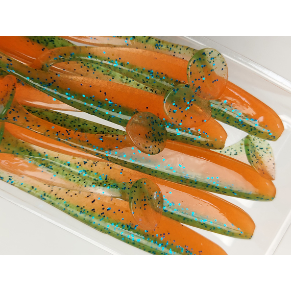 Силикон Keitech Easy Shiner 3" (10 шт/упак) ц:pal#11 rotten carrot, Длина силикона: 3" (7.6 см), Расцветка силикона: PAL#11 Rotten Carrot, фото , изображение 12