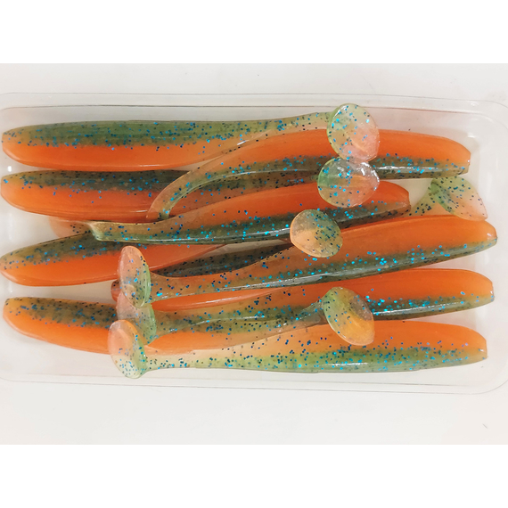 Силикон Keitech Easy Shiner 3" (10 шт/упак) ц:pal#11 rotten carrot, Длина силикона: 3" (7.6 см), Расцветка силикона: PAL#11 Rotten Carrot, фото , изображение 11