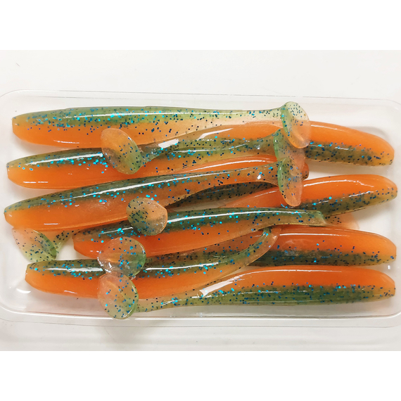 Силикон Keitech Easy Shiner 3" (10 шт/упак) ц:pal#11 rotten carrot, Длина силикона: 3" (7.6 см), Расцветка силикона: PAL#11 Rotten Carrot, фото , изображение 9