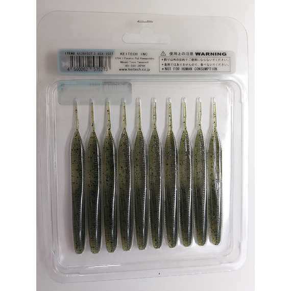 Силикон Keitech Sexy Impact 3.8" (10 шт/упак) ц:102 watermelon pp., Длина силикона: 3.8" (9.7 см), Расцветка силикона: 102 Watermelon PP, фото , изображение 10