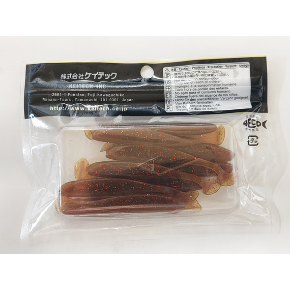 Силікон Keitech Easy Shiner 3" (10 шт/упак), колір:pal#07 motoroil red flake, Довжина силікону: 3" (7.6 см), Колір силікону: pal#07 motoroil red flake, фото , изображение 20